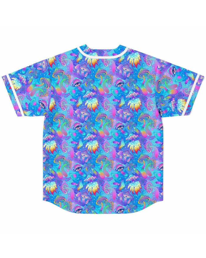 Shroomin Blue Jersey, Baseball Jersey, - One Stop Rave