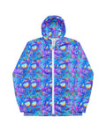 Shroomin Blue Windbreaker, Zip-Up Jacket, - One Stop Rave