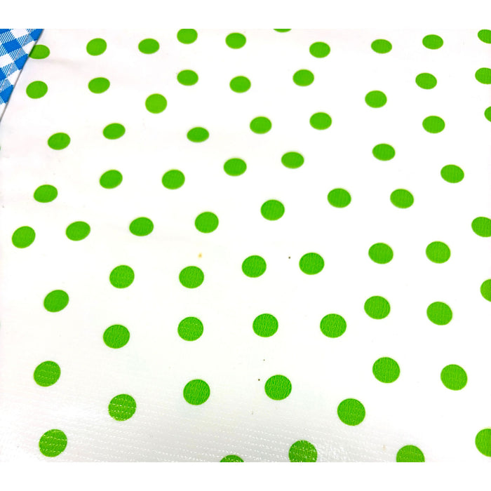 Slightly Imperfect 48x48 Dot Lime Green Oilcloth Tablecloth