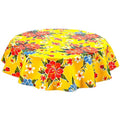 freckled sage round hawaii yellow oilcloth tablecloth