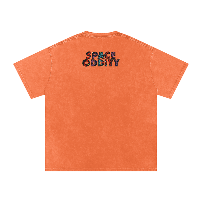 Space Oddity - Snow Washed Oversized Cotton T-Shirt