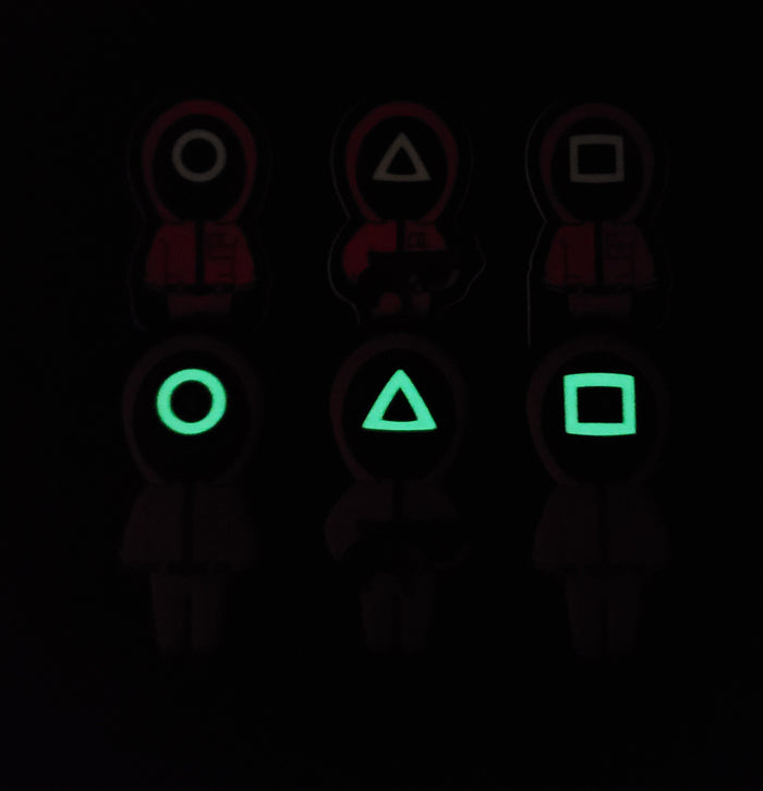 Squid TV Game Soldier 3D PVC Patch & Sticker Set