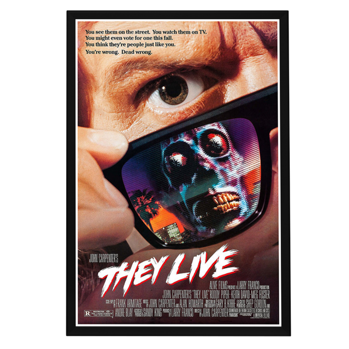 "They Live" (1988) Framed Movie Poster