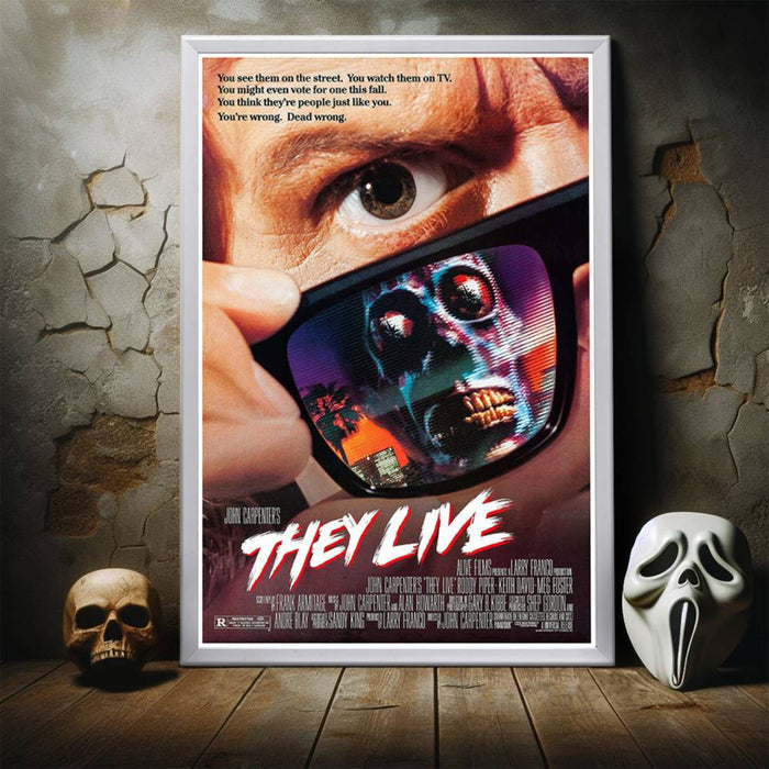 "They Live" (1988) Framed Movie Poster