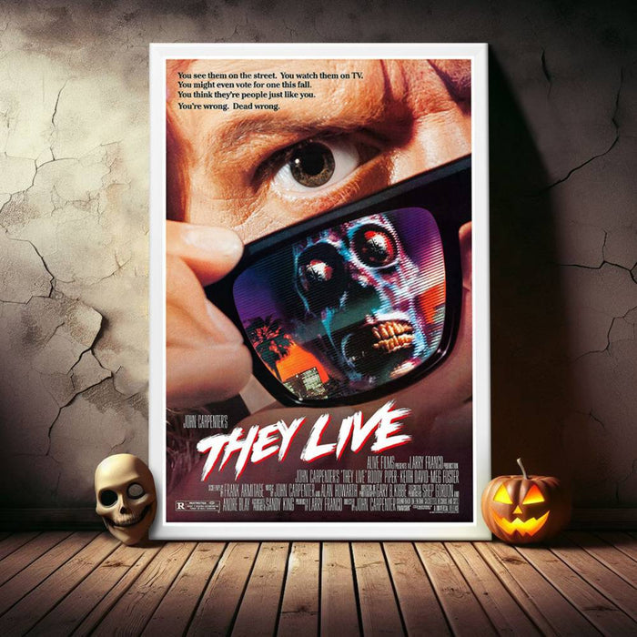 "They Live" (1988) Framed Movie Poster